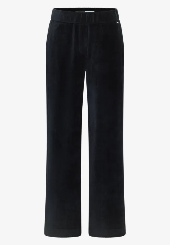 Wide Leg Cordhose dark blue corduroy