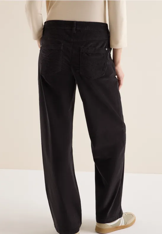 Wide Legs pantalon en velours côtelé carbon grey