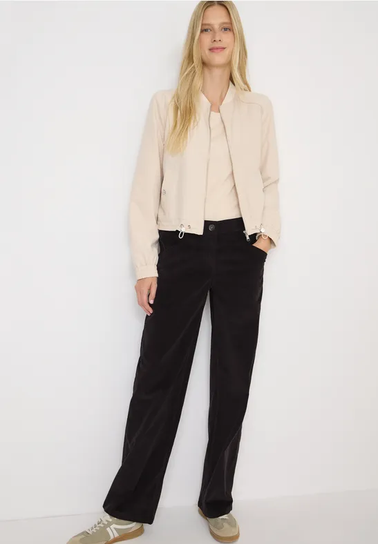Wide Legs pantalon en velours côtelé carbon grey