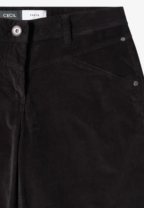 Wide Legs pantalon en velours côtelé carbon grey