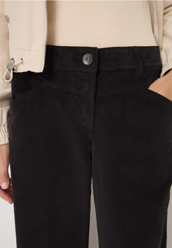 Wide Legs pantalon en velours côtelé carbon grey