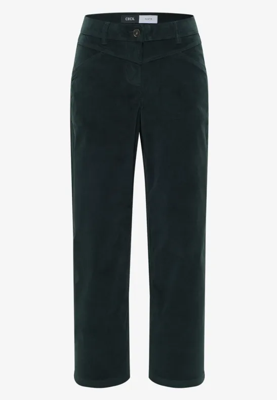 Wide Legs pantalon en velours côtelé dark emerald green