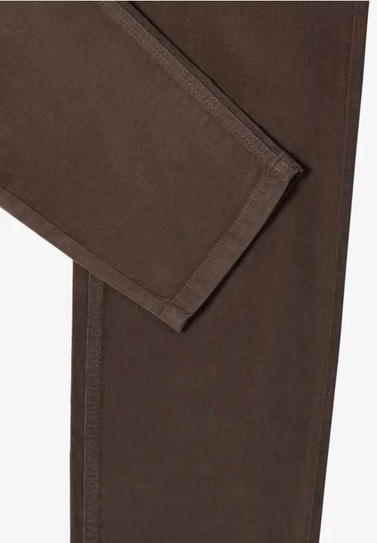 Slim Fit pantalon en velours côtelé misty taupe