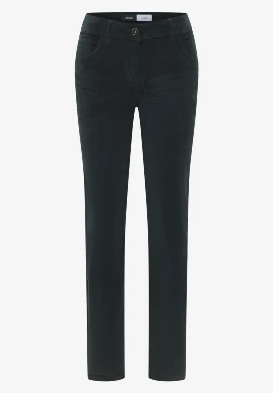 Slim Fit pantalon en velours côtelé dark emerald green