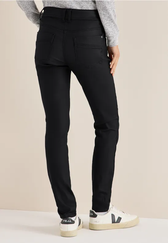 Hose im Leder-Look Black