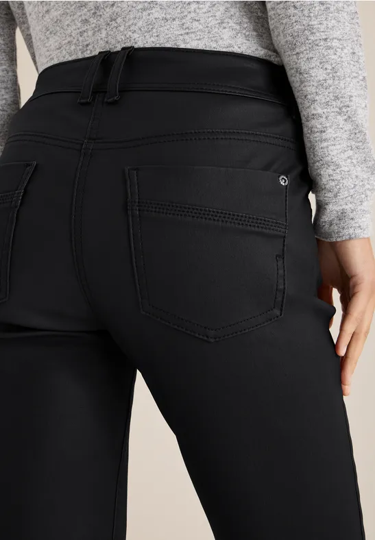 Hose im Leder-Look Black