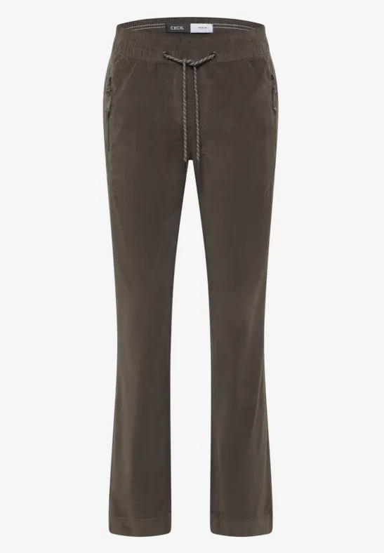 Cordhose im Causal Fit misty taupe