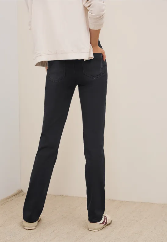 Straight Leg Jeans dark grey washed