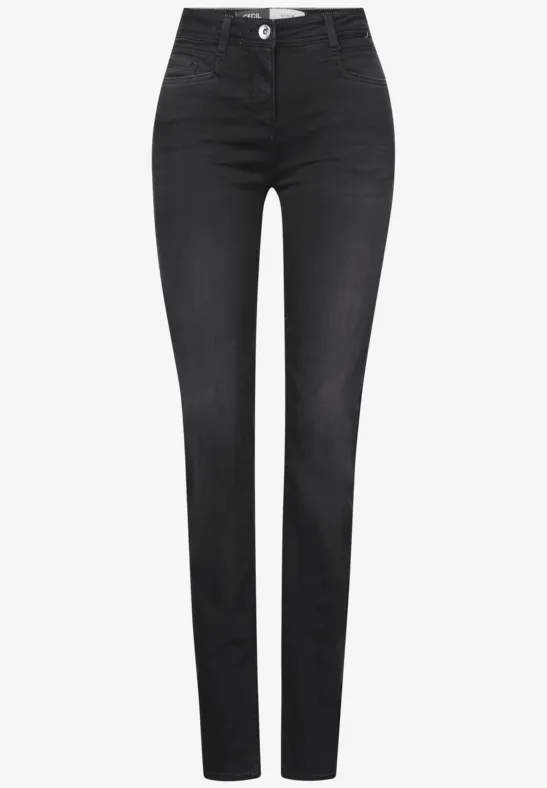 Straight Leg Jeans dark grey washed