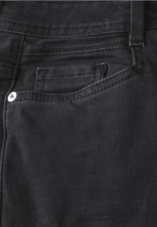 Straight Leg Jeans dark grey washed