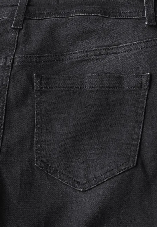 Straight Leg Jeans dark grey washed