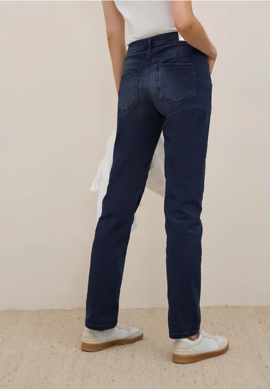 Straight Leg Jeans blue black random wash