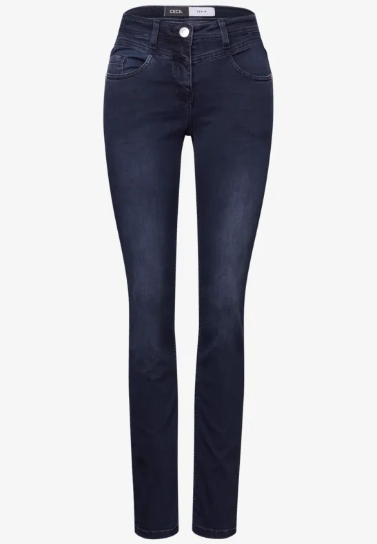 Straight Leg Jeans blue black random wash