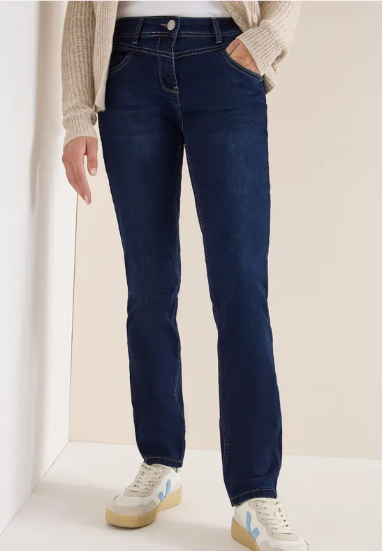 Jeans Straight Legs Dark blue wash