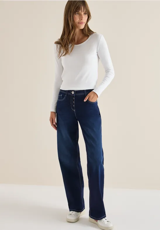 Wide Legs Jeans Dark blue wash