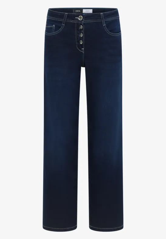 Wide Legs Jeans Dark blue wash