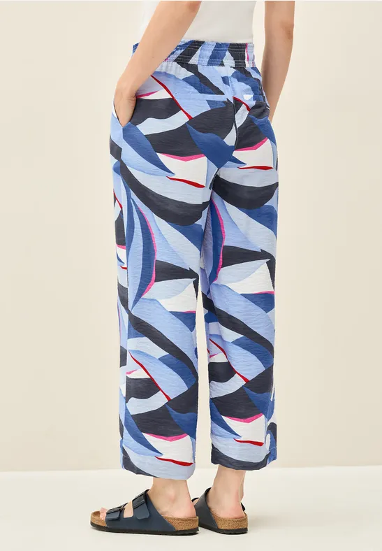 7/8 Twill-Hose mit Struktur urban navy blue