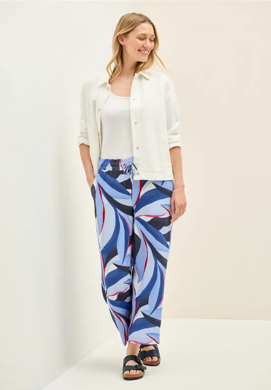 7/8 Twill-Hose mit Struktur urban navy blue