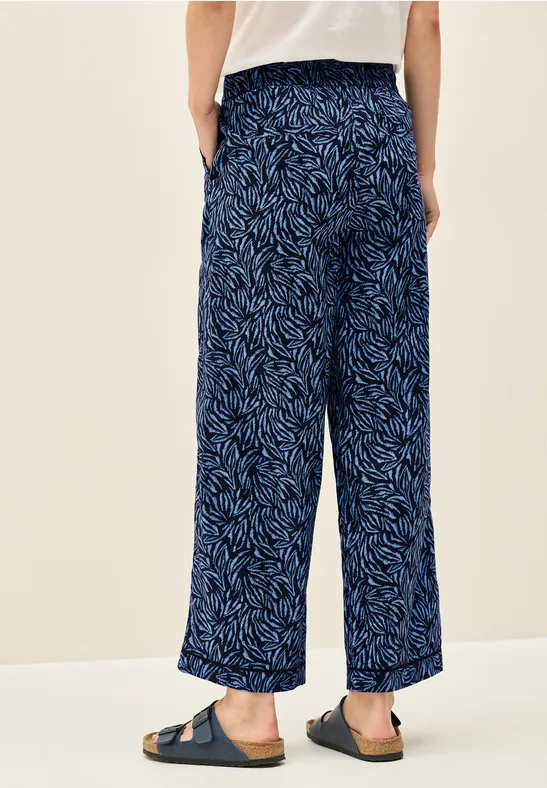 Wide Leg Hose mit Tapedetail urban navy blue