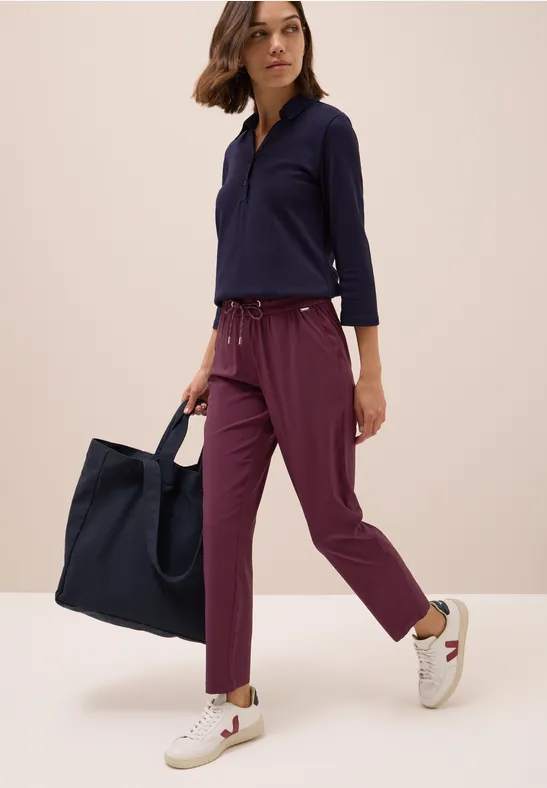 Hose im Casual Fit mulberry red