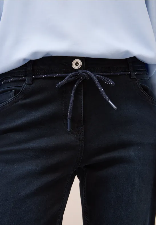 Jeans casual fit dark blue black washed