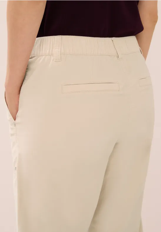 Wide Legs pantalon en velours côtelé oat milk beige