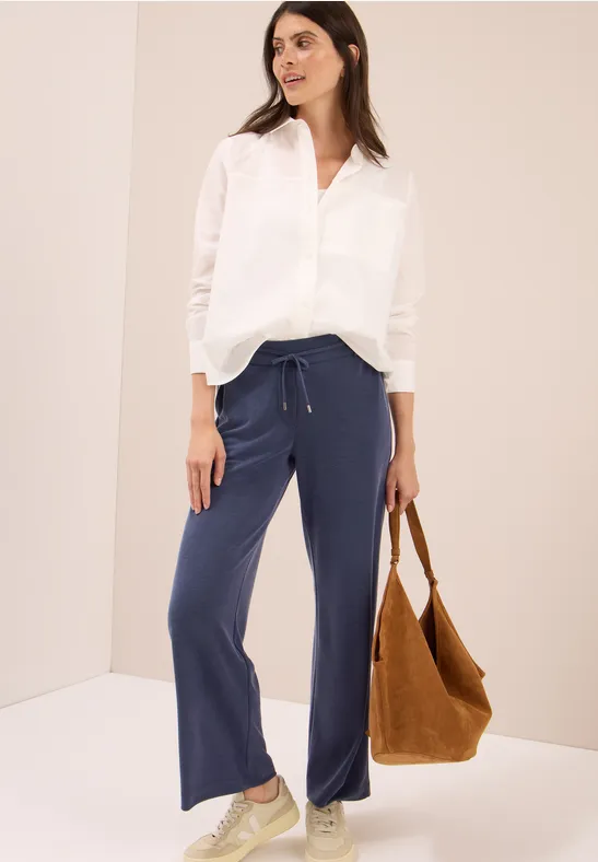 Wide Legs Pantalon urban dark blue