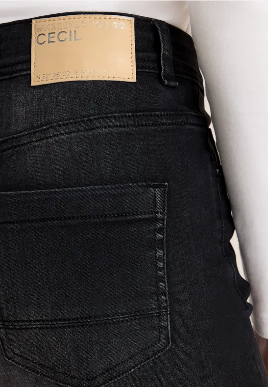 Straight Leg Jeans black used wash