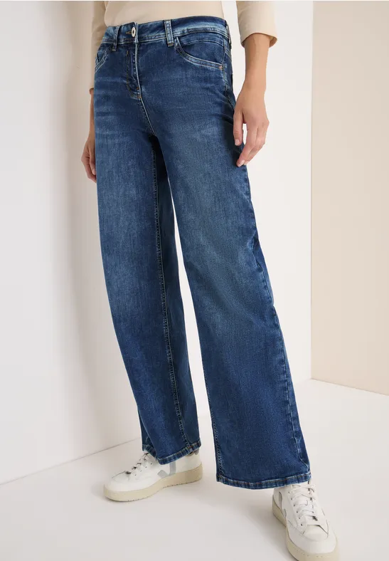Wide Legs Jeans mid blue wash
