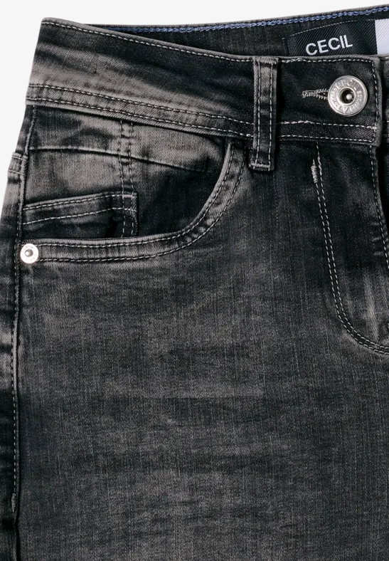 Wide Leg Jeans dark grey washed