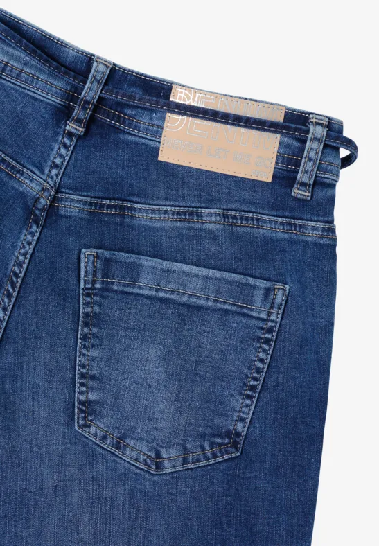 Jeans à rayures gallon mid blue wash