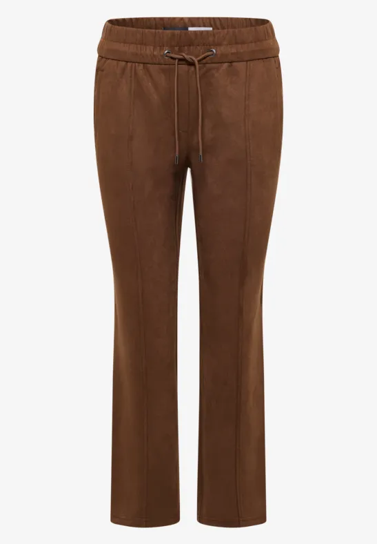 Spodnie welurowe mocha caramel