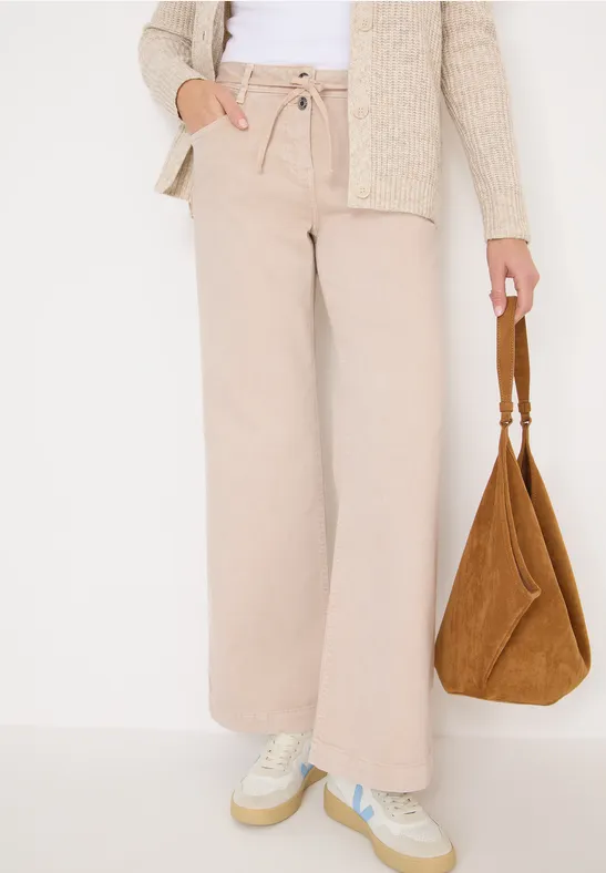 Wide Leg Jeans mit Flare eggshell white