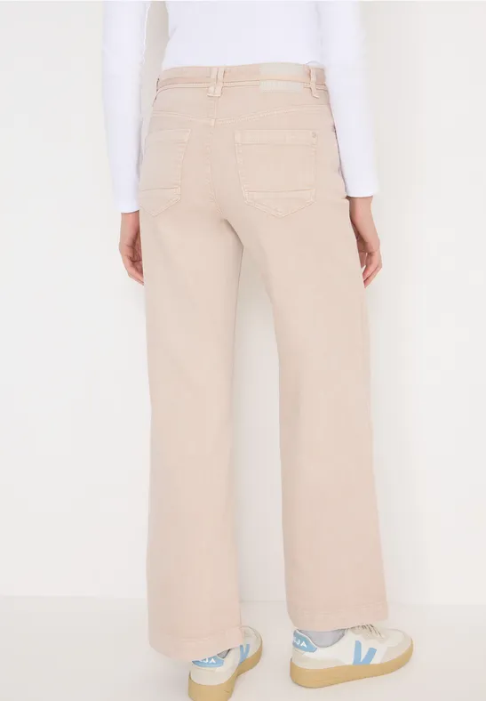 Wide Leg Jeans mit Flare eggshell white