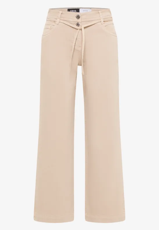 Wide Leg Jeans mit Flare eggshell white