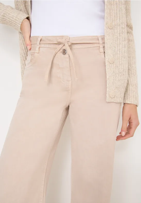 Wide Leg Jeans mit Flare eggshell white