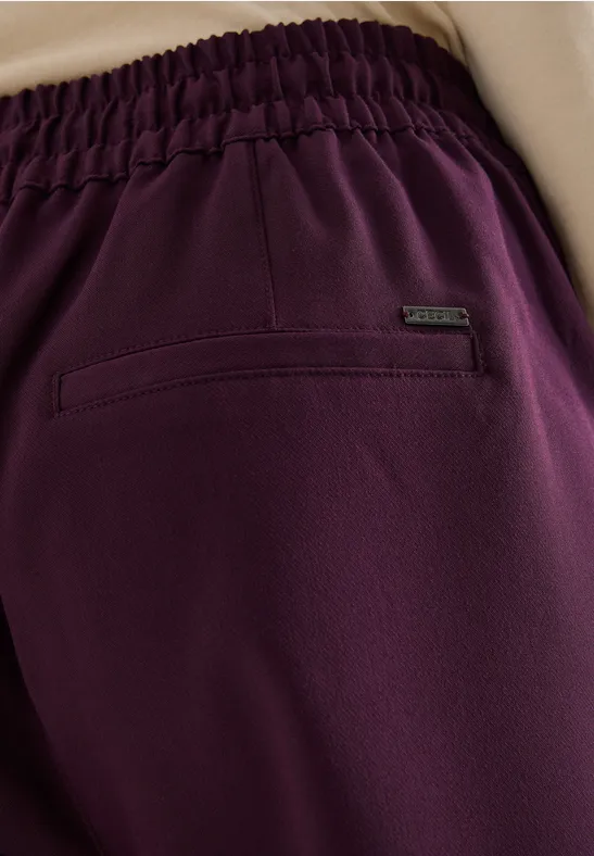 Wide Legs Pantalon eggplant red