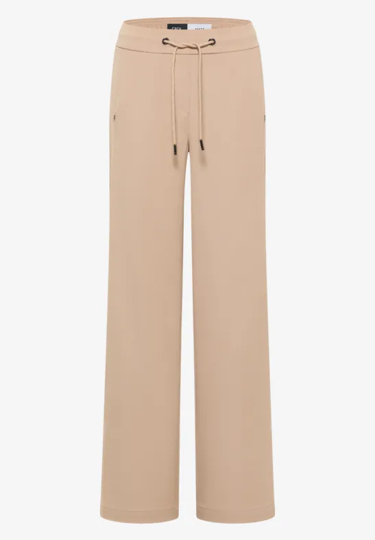 Wide Leg Twill Hose eggshell white