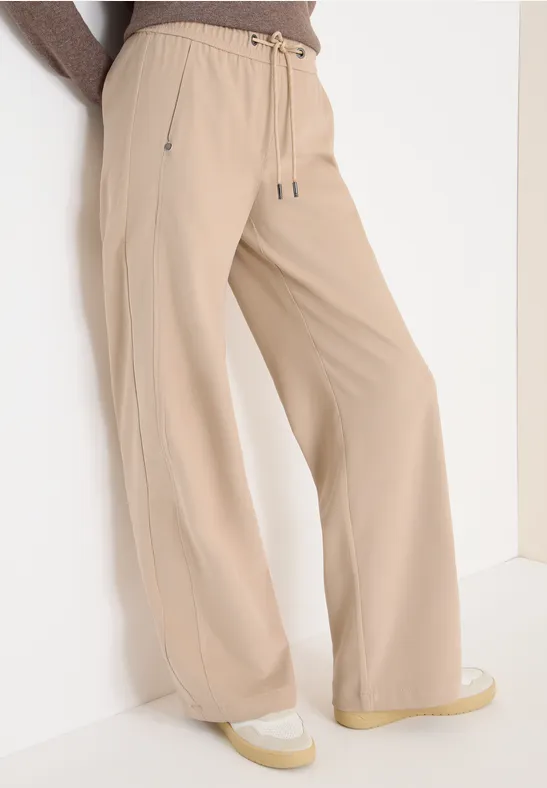 Wide Leg Twill Hose eggshell white