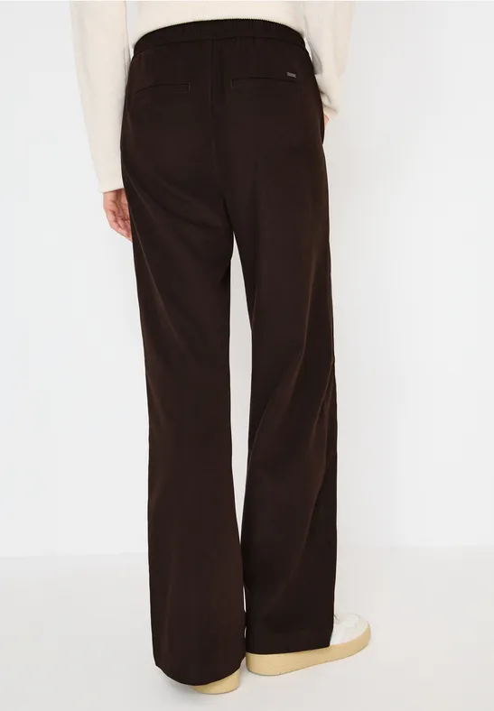 Wide Leg Twill Hose tartufo brown