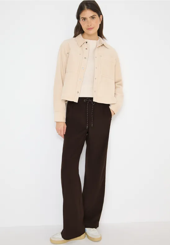Wide Leg Twill Hose tartufo brown
