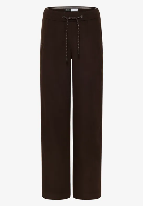 Wide Leg Twill Hose tartufo brown