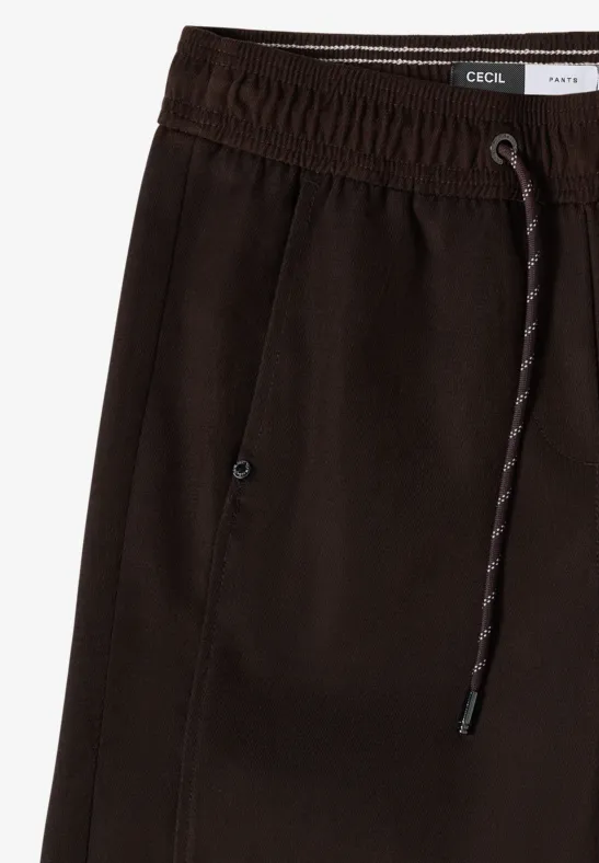 Wide Leg Twill Hose tartufo brown