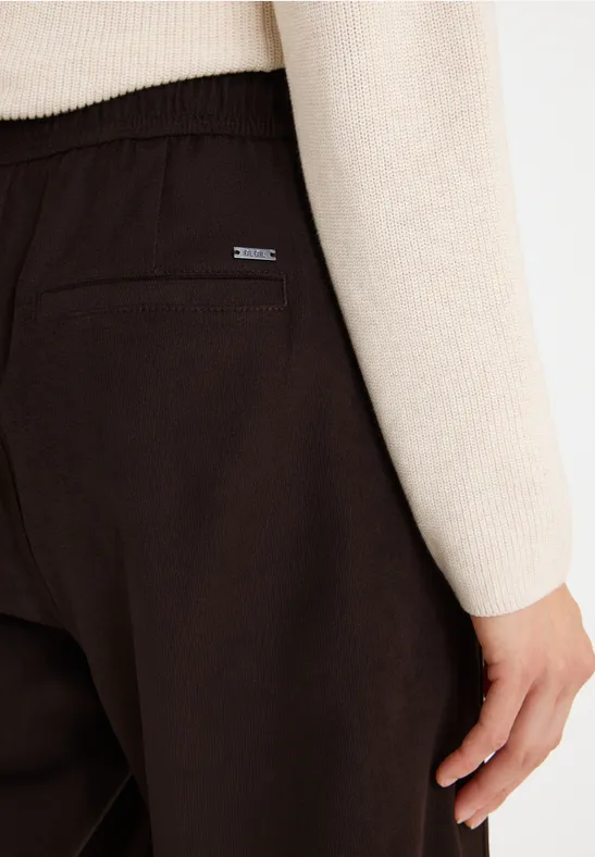 Wide Leg Twill Hose tartufo brown