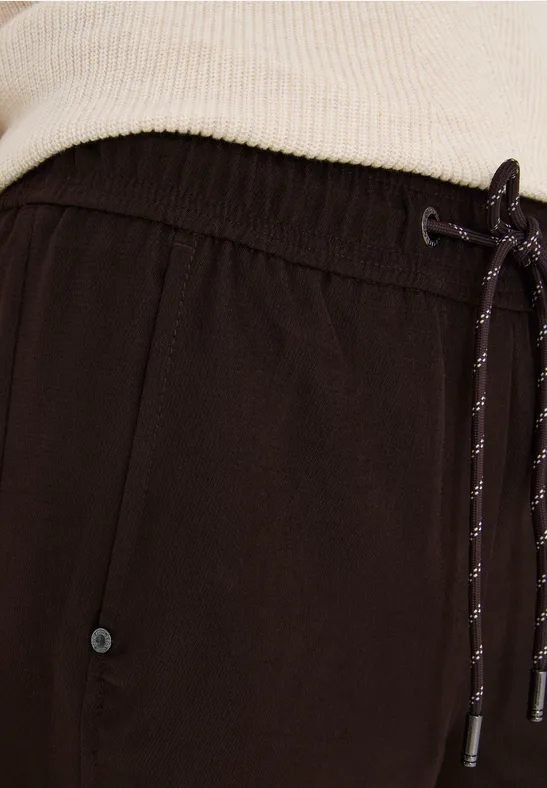 Wide Leg Twill Hose tartufo brown