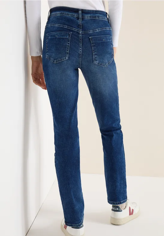 Straight Leg Jeans mid blue wash