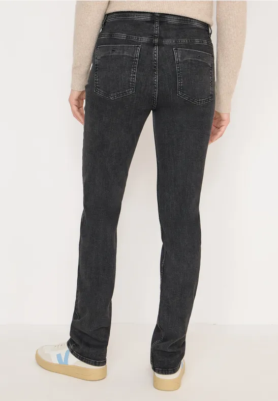 Straight Leg Jeans dark grey washed