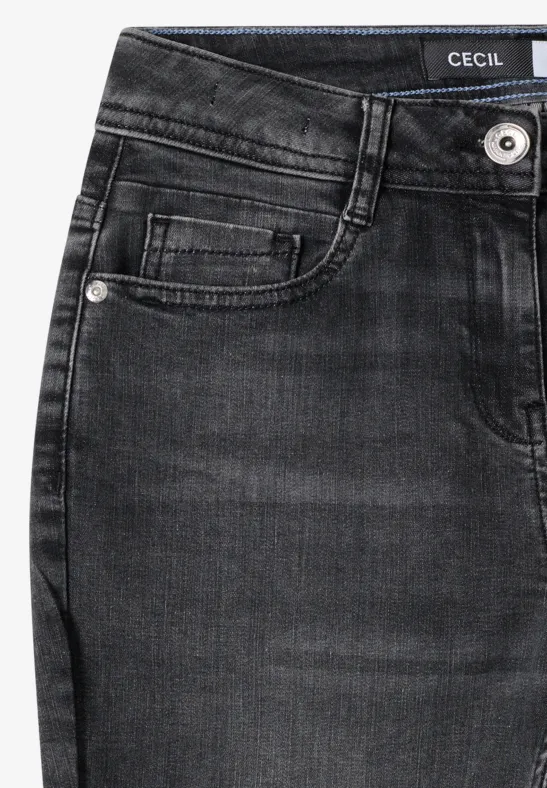 Straight Leg Jeans dark grey washed