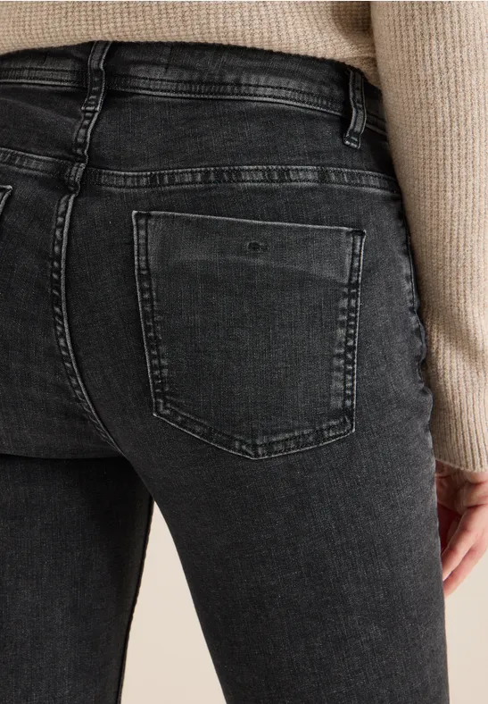 Straight Leg Jeans dark grey washed