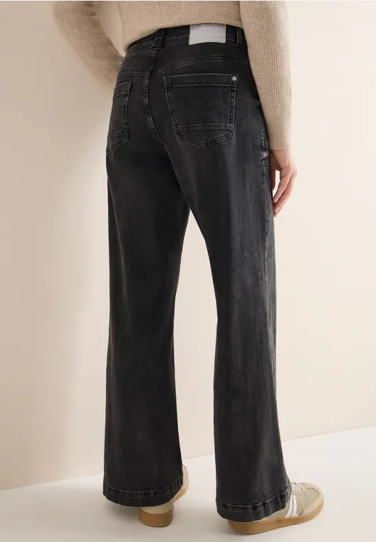 Wide Leg Jeans dark grey washed